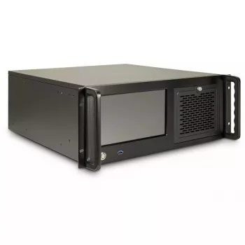 Serverrack Inter-Tech 4U-4460 TFT zwart 1x 120 mm ventilator 5,25 inch HDD