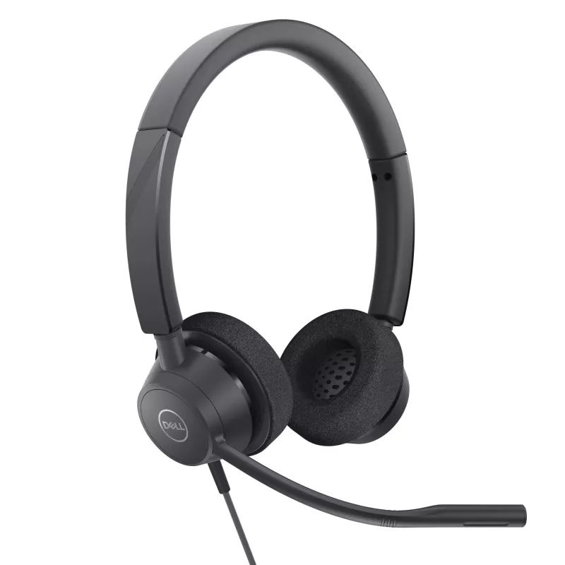DELL Pro stereo-headset - WH3022, bedraad, kantoor/callcenter, 96 g, headset, zwart