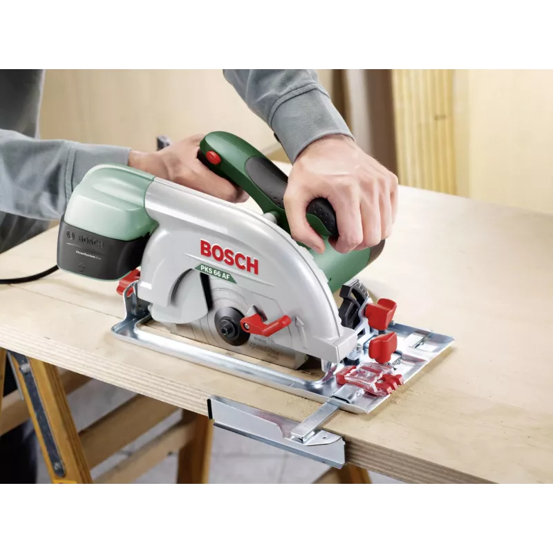 Bosch PKS 66 AF 19 cm groen, rood, zilver 5000 RPM 1600 W