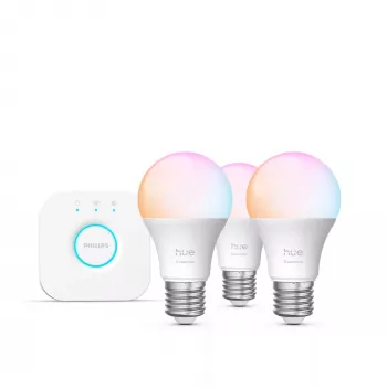 Smart-Lighting-Kit Philips Hue White and Colour Ambience Essential – 3× E27 smart-lampen, 806 lm, 8 W, Bluetooth/Zigbee