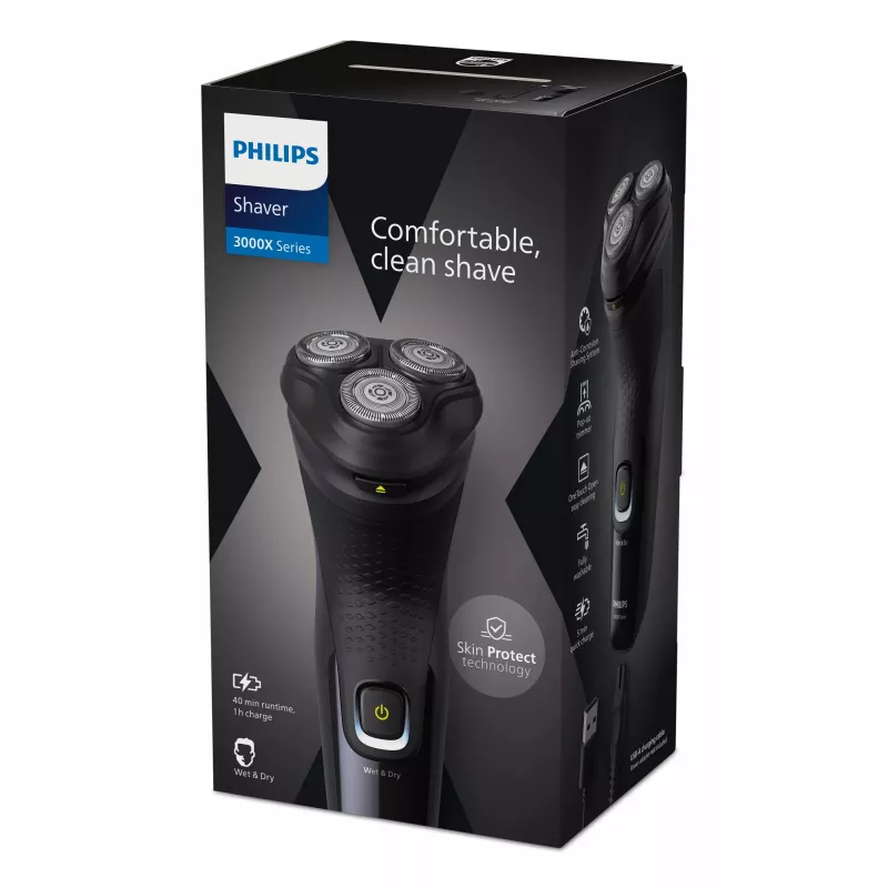 Philips X3021/00 Herenscheerapparaat Rotatiescheerapparaat Trimmer Zwart