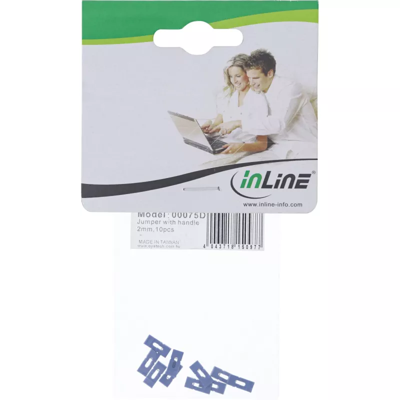InLine-jumper met lipje, 10 stuks, voor vintage-pc/server-printplaten en interfacekaarten