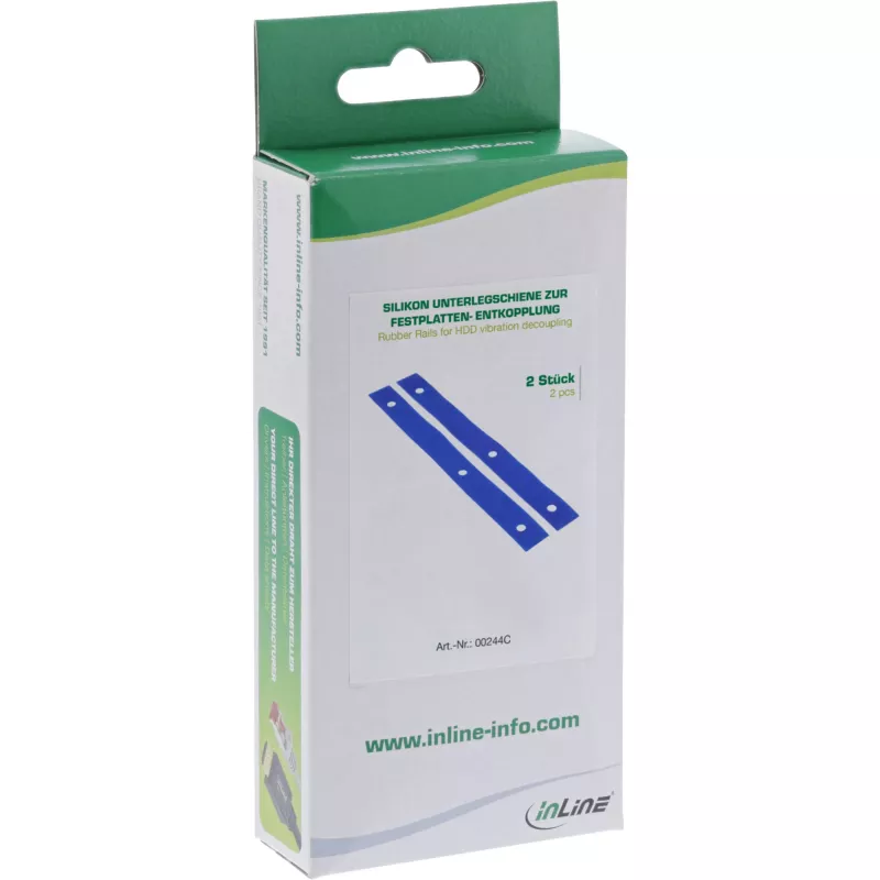 InLine rubberen rails voor trillingsdempering van de HDD, 2 st. InLine 00244C