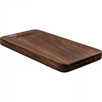 InLine woodplate, USB PowerBank 5.000mAh, met LED, walnoot