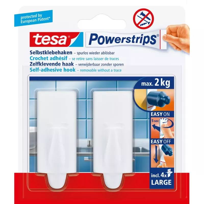 Universele haken Tesa Powerstrips Hooks Large TREND