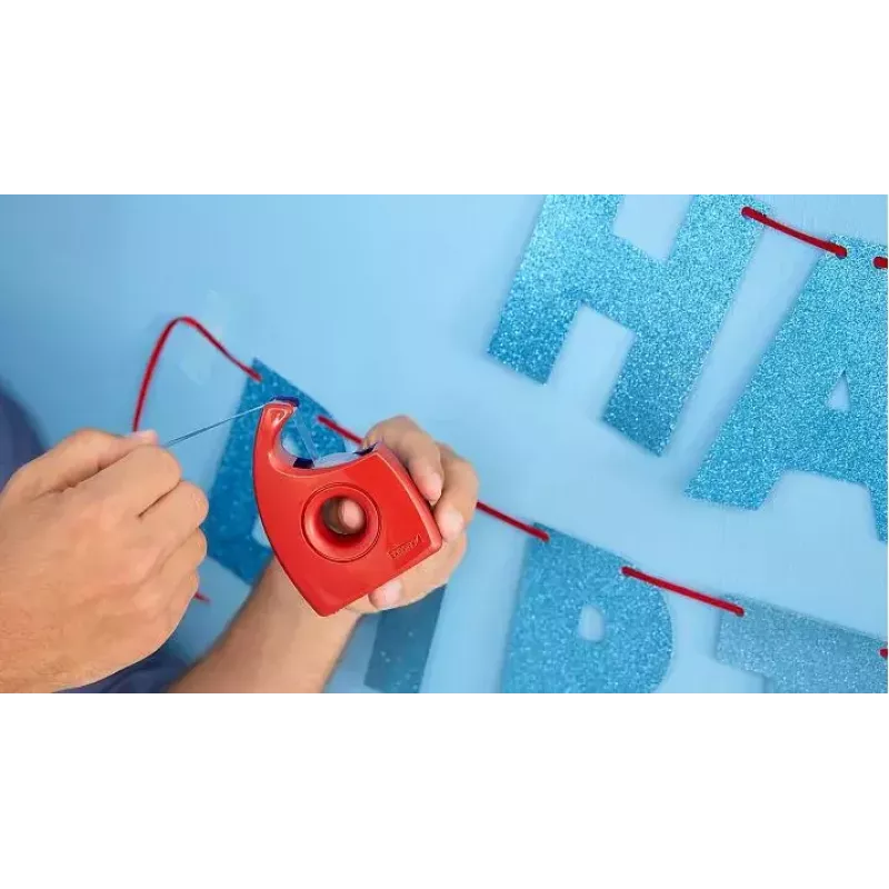 tesa Easy Cut Handdispenser, rood/blauw, voor rollen tot 19 mm x 33 m, leeg