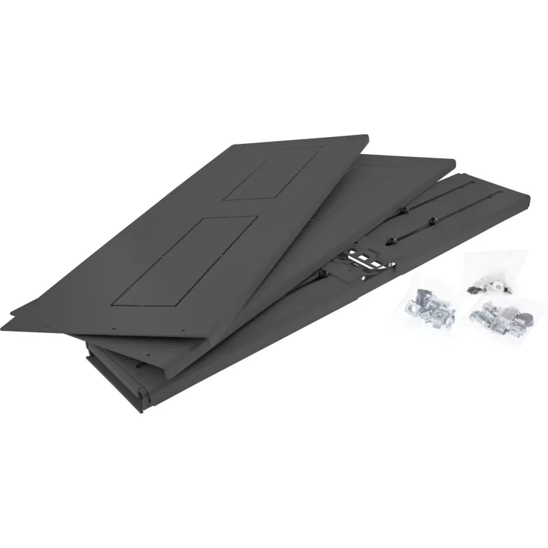 InLine 19 inch opvouwbaar rack, 2HE, 24–40 cm diep, met afdekking, zwart