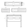 InLine 19 inch opvouwbaar rack, 2HE, 24–40 cm diep, met afdekking, zwart