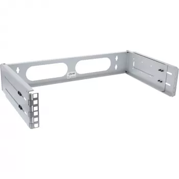 InLine 19 inch opklapbaar rack, 2HE, 24-40cm diep, grijs