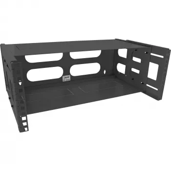 Wandmontage rack InLine 19 inch opvouwbaar rack 4U 24-40cm diep zwart