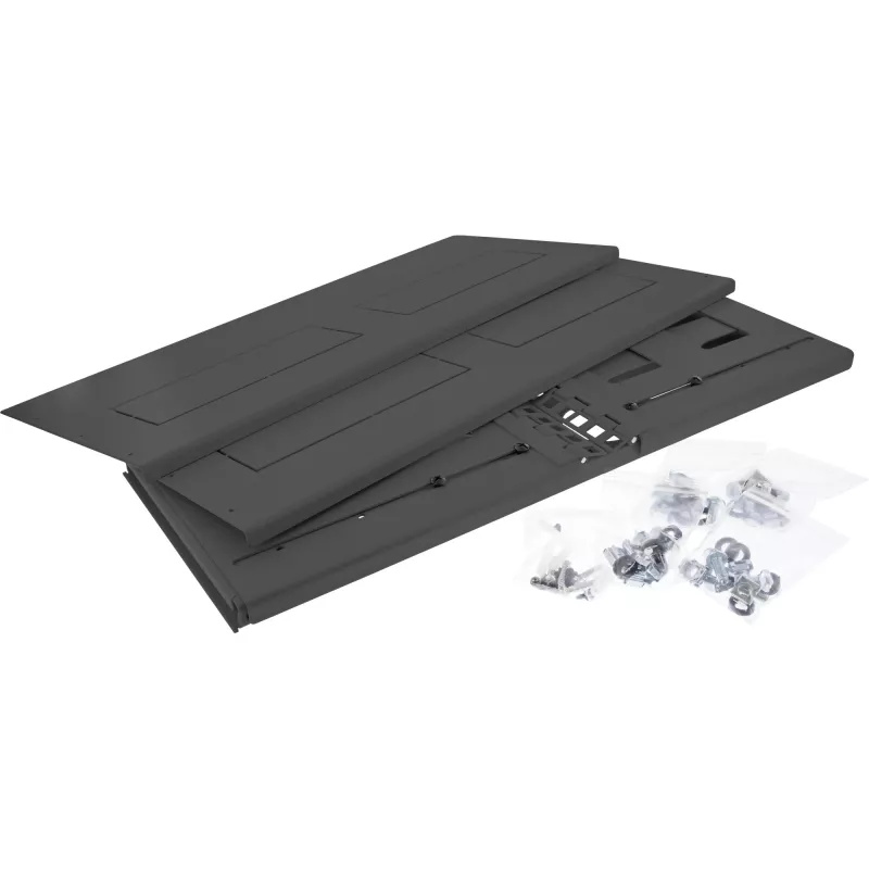 Wandmontage rack InLine 19 inch opvouwbaar rack 4U 24-40cm diep zwart