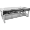 InLine 19 inch opklapbaar rack, 4HE, 24-40cm diep, met afdekking, grijs