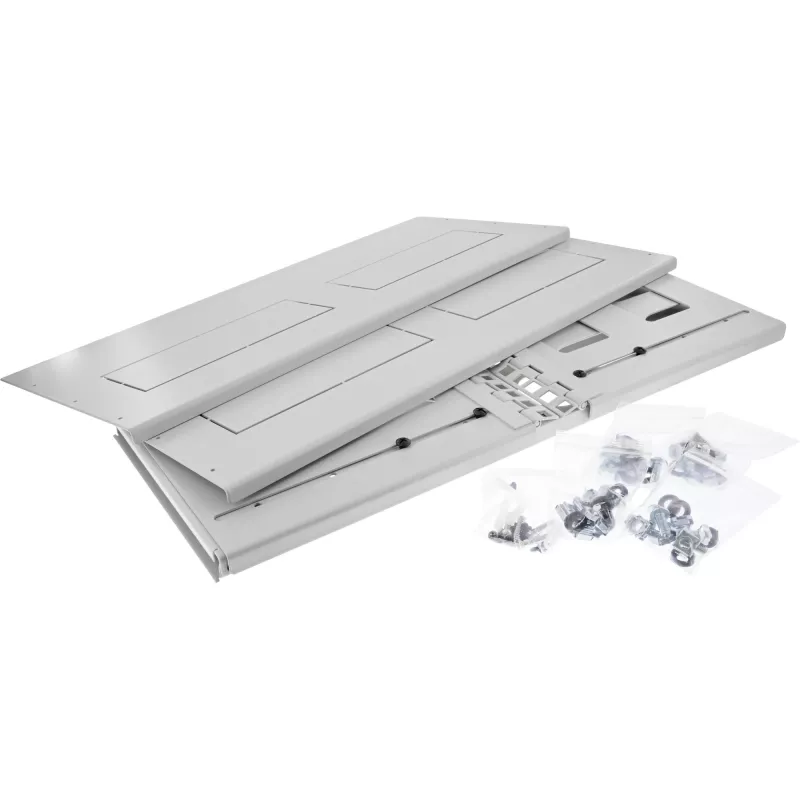 InLine 19 inch opklapbaar rack, 4HE, 24-40cm diep, met afdekking, grijs