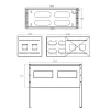 InLine 19 inch opklapbaar rack, 4HE, 24-40cm diep, met afdekking, grijs