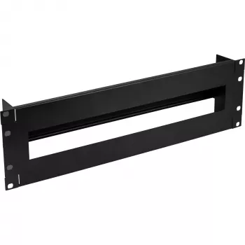 InLine 19 inch zekeringrail 3U, met DIN-rail, zwart