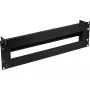 InLine 19 inch zekeringrail 3U, met DIN-rail, zwart