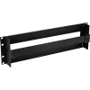 InLine 19 inch zekeringrail 3U, met DIN-rail, zwart