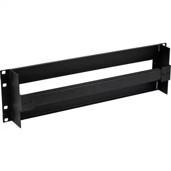 InLine 19 inch zekeringrail 3U, met DIN-rail, zwart