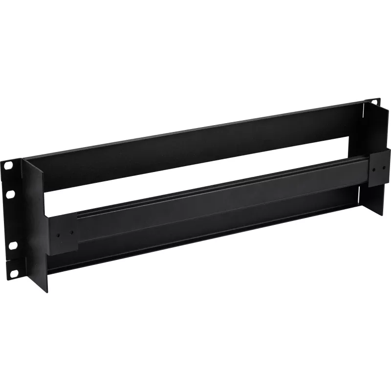 InLine 19 inch zekeringrail 3U, met DIN-rail, zwart