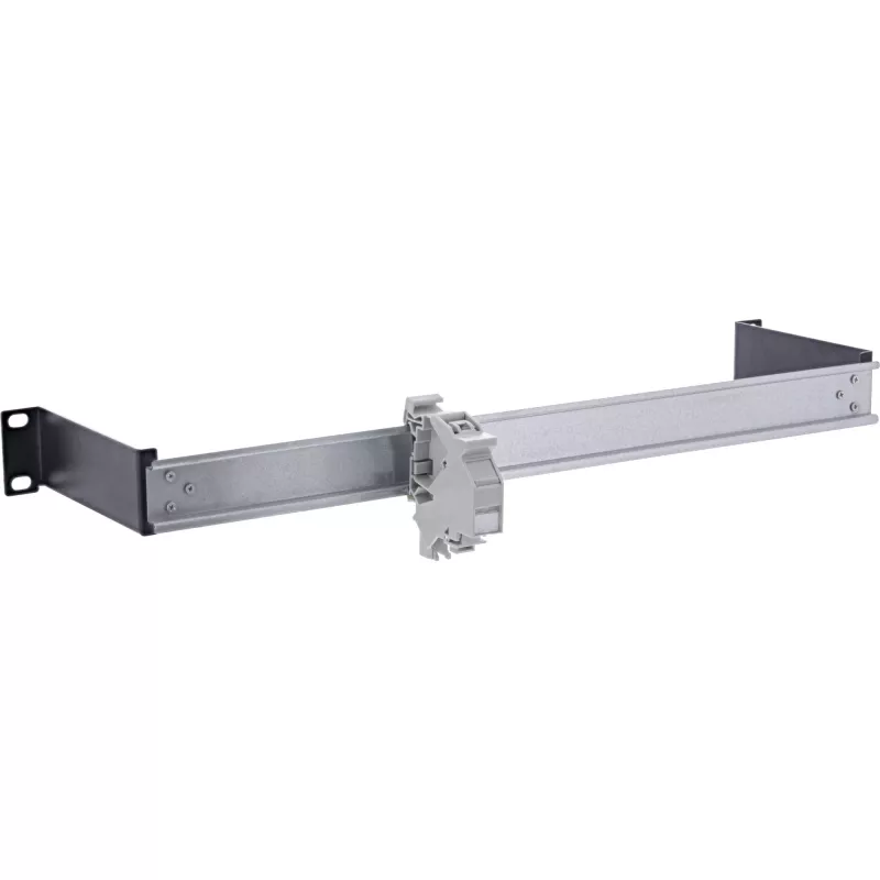 DIN-railpaneel InLine 19106C 1U horizontaal verticaal staal zwart grijs