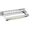 InLine 10 inch patchpanel lege behuizing 12-voudig, voor Keystone-modules, 1HE grijs