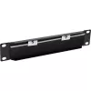 InLine 10 inch kabeldoorvoerblende met borstel, 1HE, RAL 9005 zwart