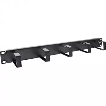 InLine 19 inch kabelmanagementpaneel, 5 kleine beugels, RAL9005, zwart