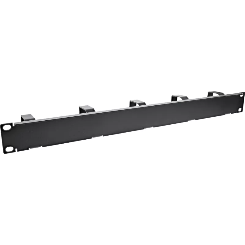 InLine 19 inch kabelmanagementpaneel, 5 kleine beugels, RAL9005, zwart
