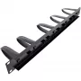 InLine 19 inch kabelmanagementpaneel, 9 afneembare kunststofhouders, RAL9005 zwart