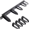 InLine 19 inch kabelmanagementpaneel, 9 afneembare kunststofhouders, RAL9005 zwart