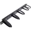 InLine 19 inch kabelmanagementpaneel, 5 afneembare kunststofhouders, RAL 9005 zwart