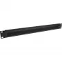 InLine 19 inch kabeldoorvoerplaat met borstel, 1HE, RAL 9005 zwart