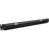 InLine 19 inch kabeldoorvoerplaat met borstel, 1HE, RAL 9005 zwart