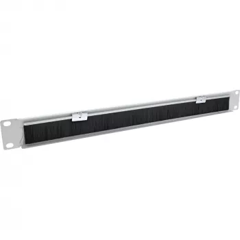 Kabeldoorvoerpaneel InLine 19111E 19 inch kabeldoorvoerplaat met borstel RAL 7035 grijs