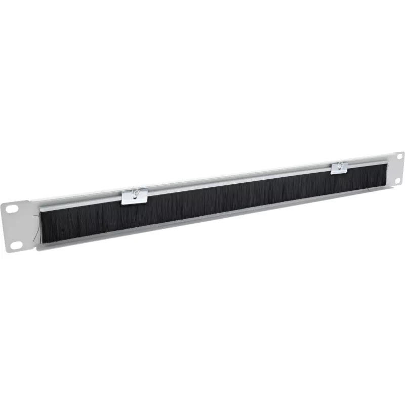 Kabeldoorvoerpaneel InLine 19111E 19 inch kabeldoorvoerplaat met borstel RAL 7035 grijs