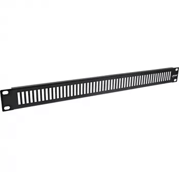 InLine 19 inch blindplaat geperforeerd, 1HE, RAL 9005 zwart