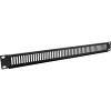 InLine 19 inch blindplaat geperforeerd, 1HE, RAL 9005 zwart