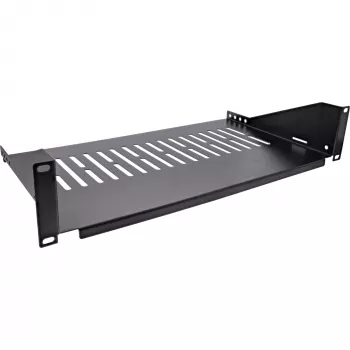 Racklegbord InLine 19 inch 250 mm 20 kg 2U RAL 9005 zwart