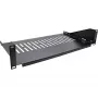 Racklegbord InLine 19 inch 250 mm 20 kg 2U RAL 9005 zwart