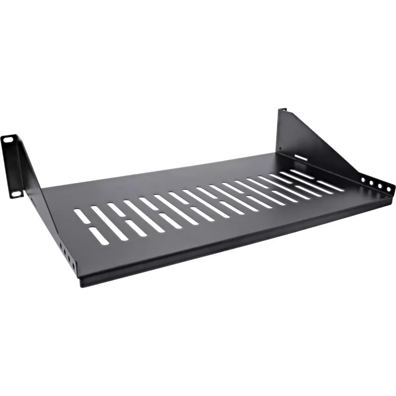 Racklegbord InLine 19 inch 250 mm 20 kg 2U RAL 9005 zwart
