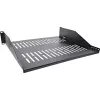 Racklegbord InLine 19 inch 400mm 20kg 2U RAL 9005 zwart