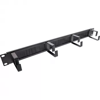 Kabelmanagementpaneel InLine 19111L 1U zwart 19 inch met borsteinzetstuk