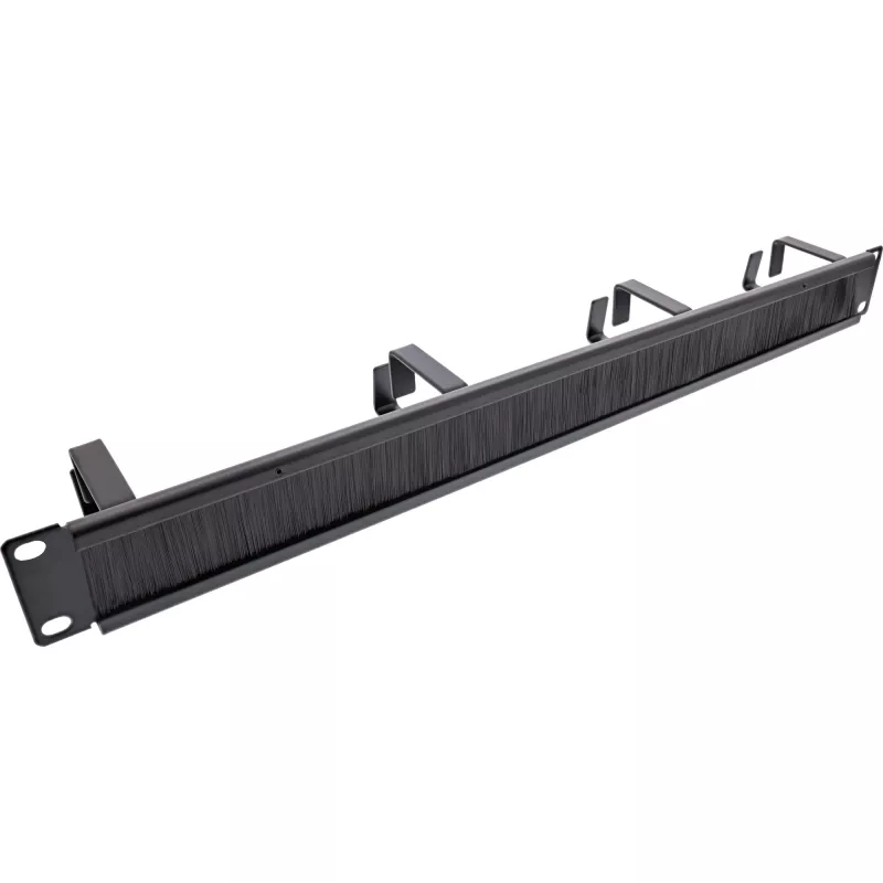Kabelmanagementpaneel InLine 19111L 1U zwart 19 inch met borsteinzetstuk