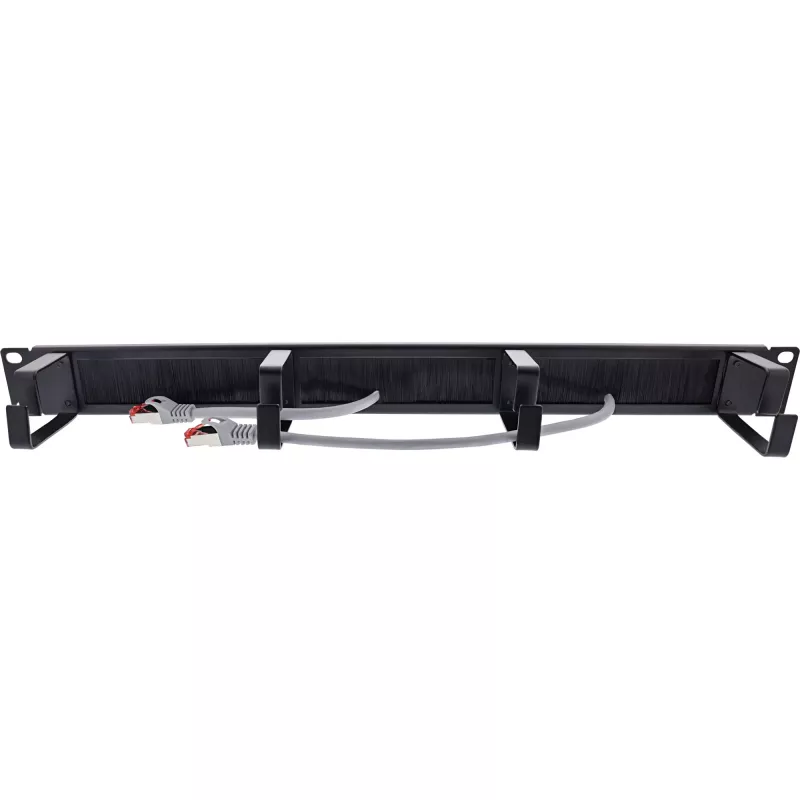Kabelmanagementpaneel InLine 19111L 1U zwart 19 inch met borsteinzetstuk
