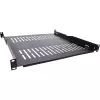 InLine 19 inch legbord, 450 mm, 50 kg, 1HE, RAL 9005 zwart