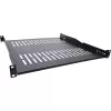 InLine 19 inch legbord, 450 mm, 50 kg, 1HE, RAL 9005 zwart