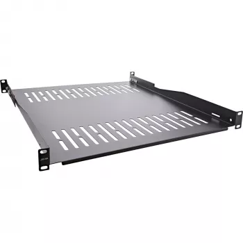 InLine 19 inch legbord, 550 mm, 50 kg, 1U, RAL 9005 zwart