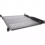 InLine 19 inch legbord, 550 mm, 50 kg, 1U, RAL 9005 zwart
