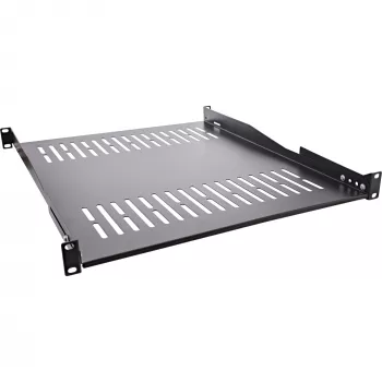 InLine 19 inch legbord, 550 mm, 50 kg, 1U, RAL 9005 zwart