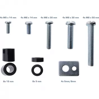 Montageset InLine 23100A 40 stuks zink voor tv-wandbeugel